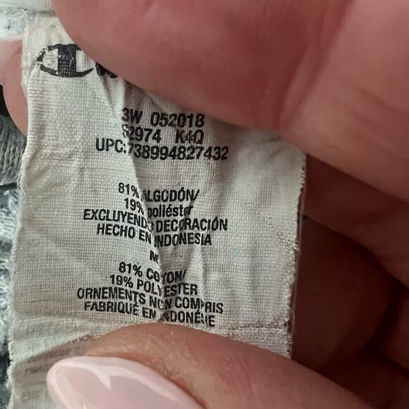 Champion Men's Reverse Weave Pullover Hoodie All Over Print Size Medium Gray - Picture 9 of 9